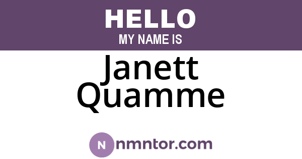Janett Quamme
