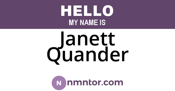 Janett Quander