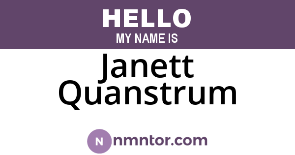 Janett Quanstrum