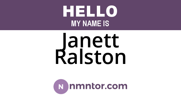 Janett Ralston