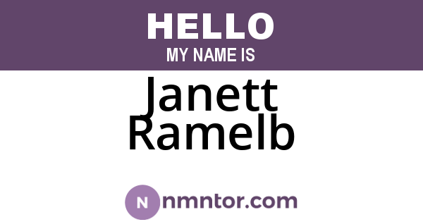 Janett Ramelb