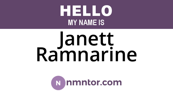 Janett Ramnarine
