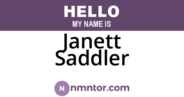 Janett Saddler