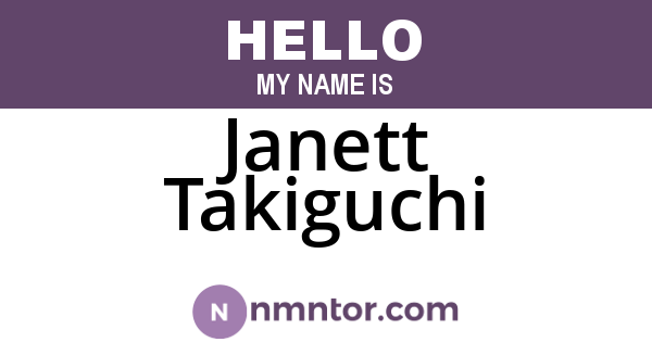 Janett Takiguchi