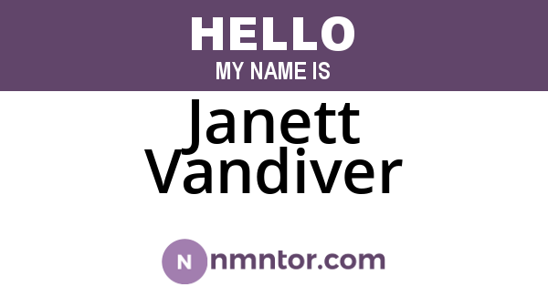 Janett Vandiver