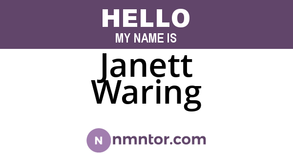 Janett Waring