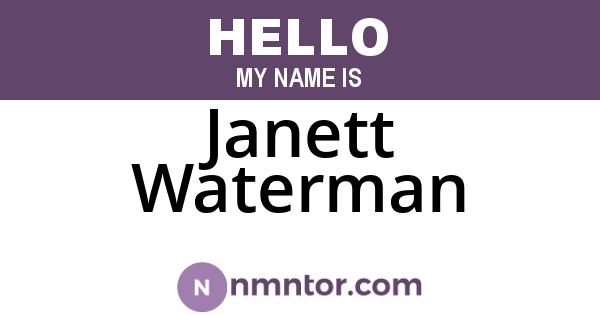 Janett Waterman