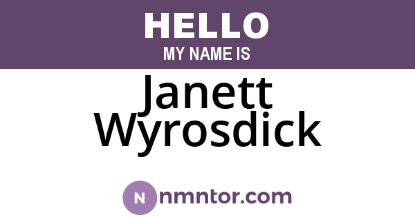 Janett Wyrosdick