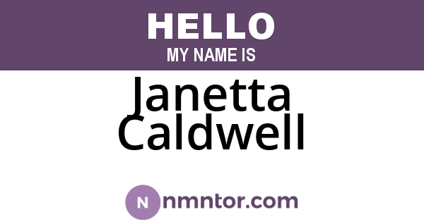 Janetta Caldwell
