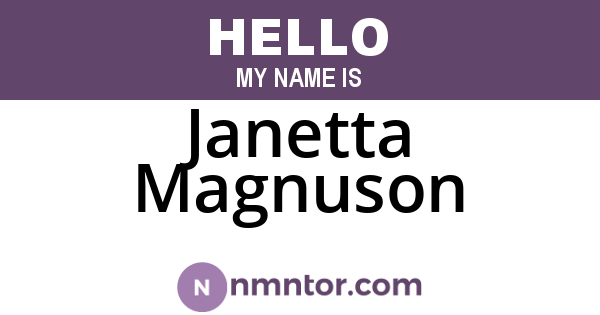 Janetta Magnuson