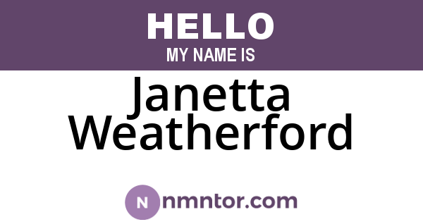 Janetta Weatherford