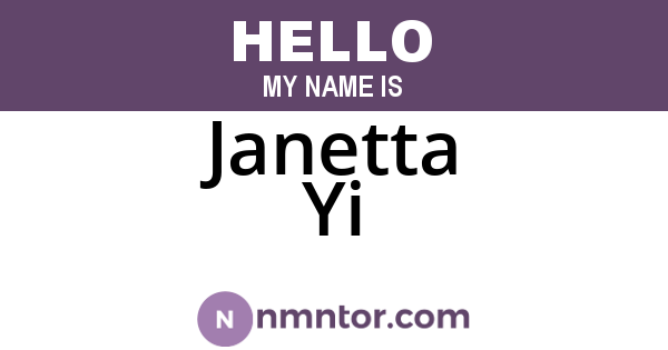 Janetta Yi