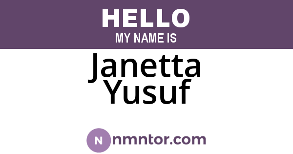 Janetta Yusuf