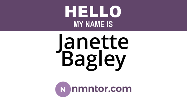 Janette Bagley
