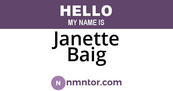 Janette Baig
