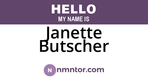 Janette Butscher