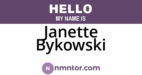 Janette Bykowski