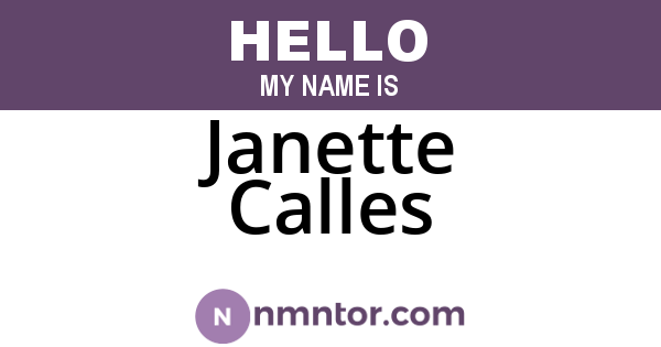 Janette Calles