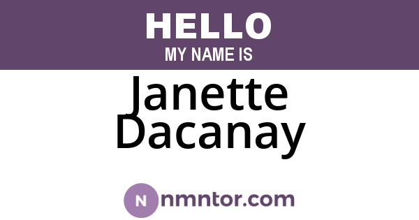 Janette Dacanay