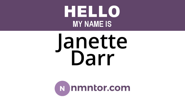 Janette Darr