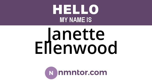 Janette Ellenwood