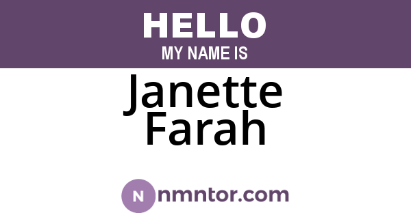 Janette Farah