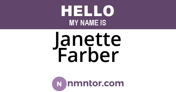 Janette Farber