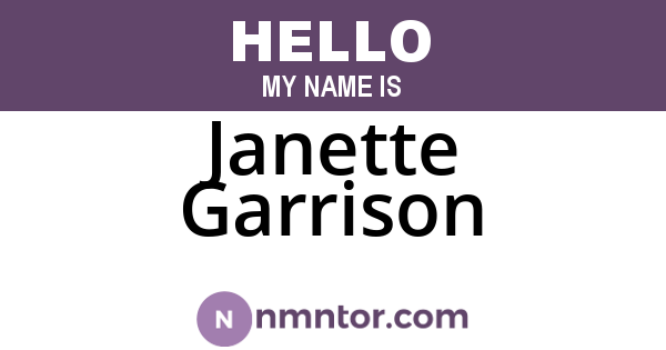 Janette Garrison