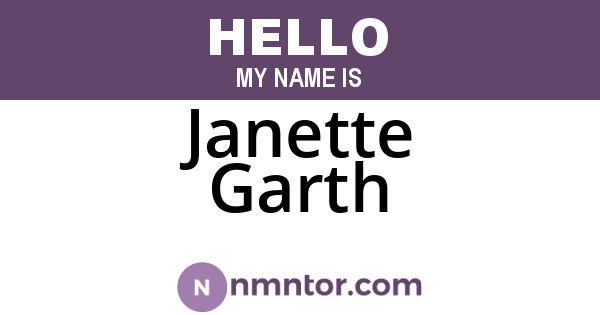 Janette Garth