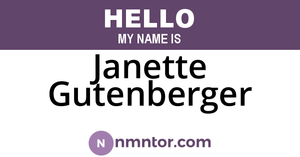 Janette Gutenberger