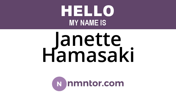 Janette Hamasaki