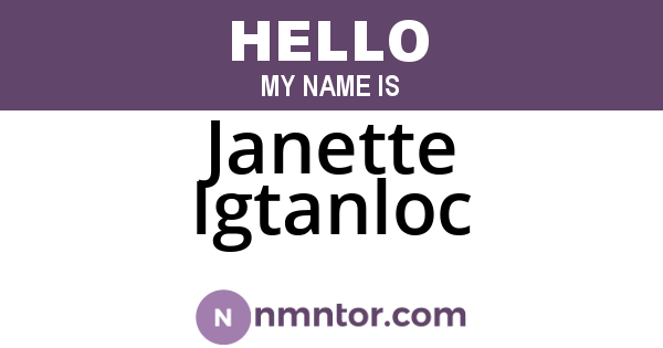 Janette Igtanloc