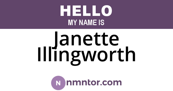 Janette Illingworth