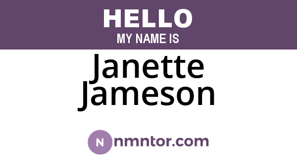 Janette Jameson