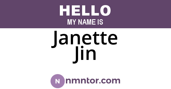 Janette Jin