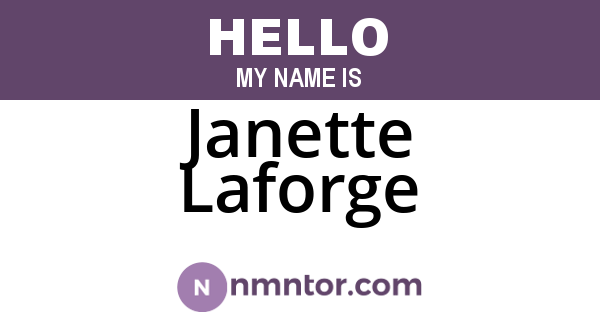 Janette Laforge