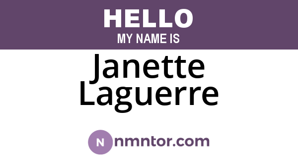 Janette Laguerre