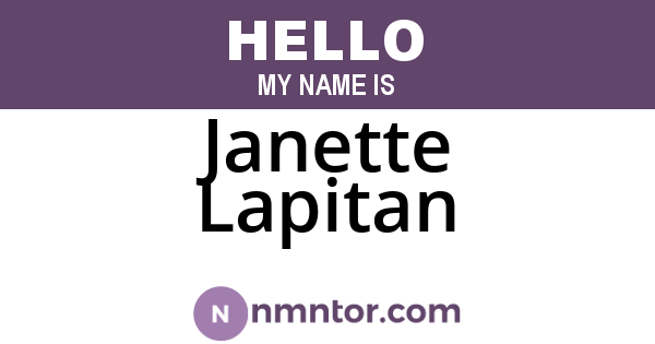 Janette Lapitan