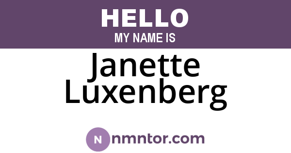 Janette Luxenberg
