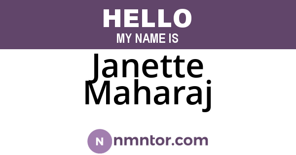 Janette Maharaj