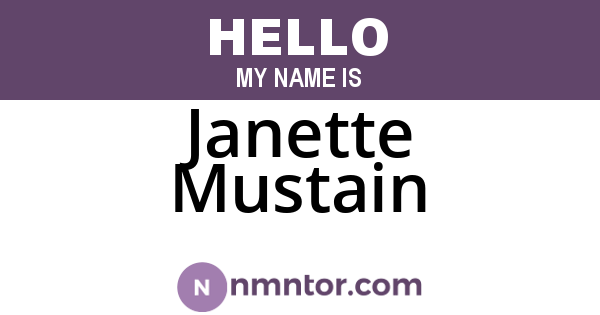 Janette Mustain