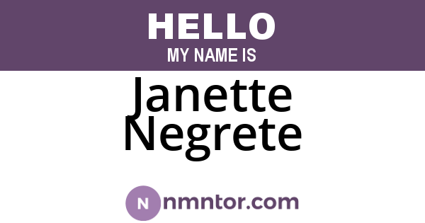 Janette Negrete