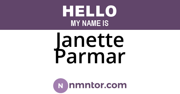Janette Parmar