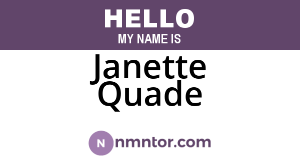 Janette Quade