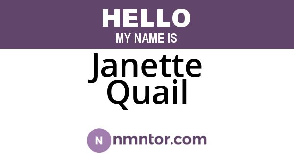 Janette Quail