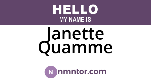 Janette Quamme