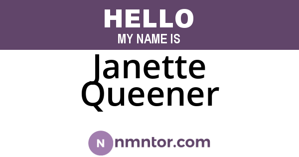 Janette Queener
