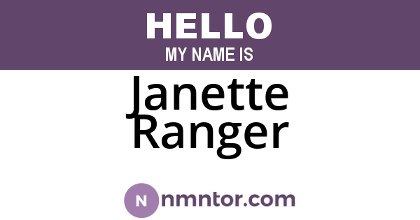 Janette Ranger