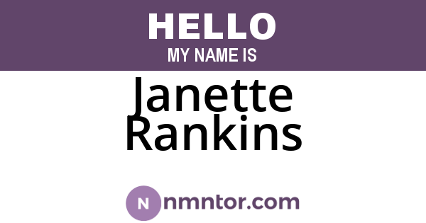 Janette Rankins