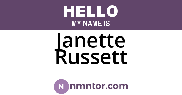 Janette Russett
